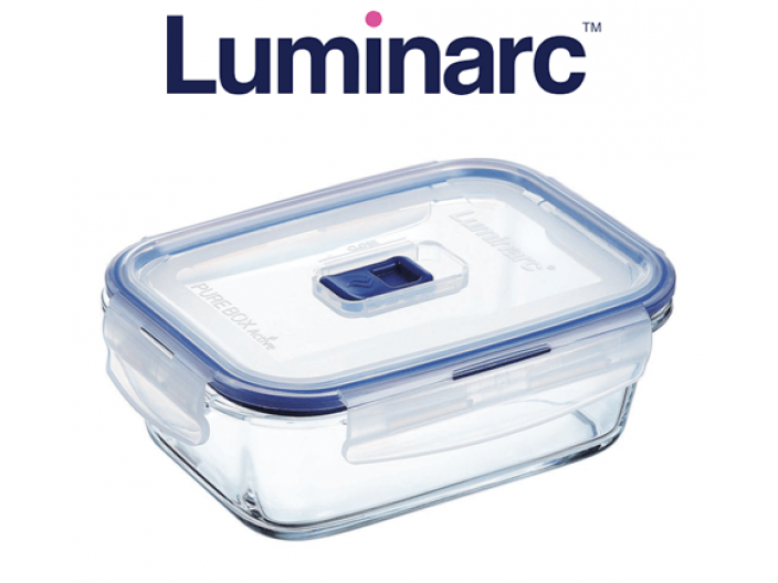 קופסאת אחסון לומינארק מלבנית 1.22 ליטר זכוכית פיורבוקס Purebox