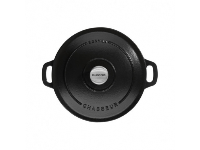 סיר ברזל בנפח 2 ליטר קוטר 30 ס"מ תוצרת צרפת צבע שחור נמוך Chasseur 