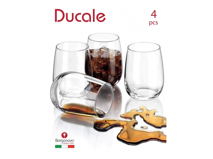 סט 4 כוסות דקות מעוצבות איטלקי Borgonovo Ducale