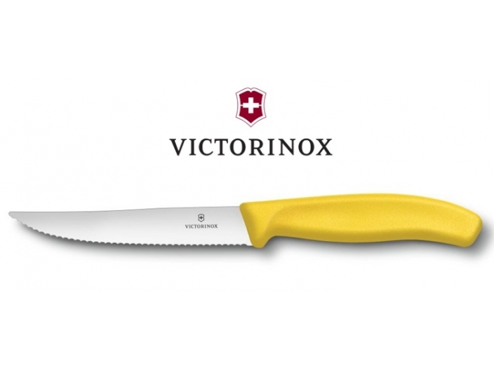 סכין משוננת ויקטורינוקס 12 ס"מ צהוב