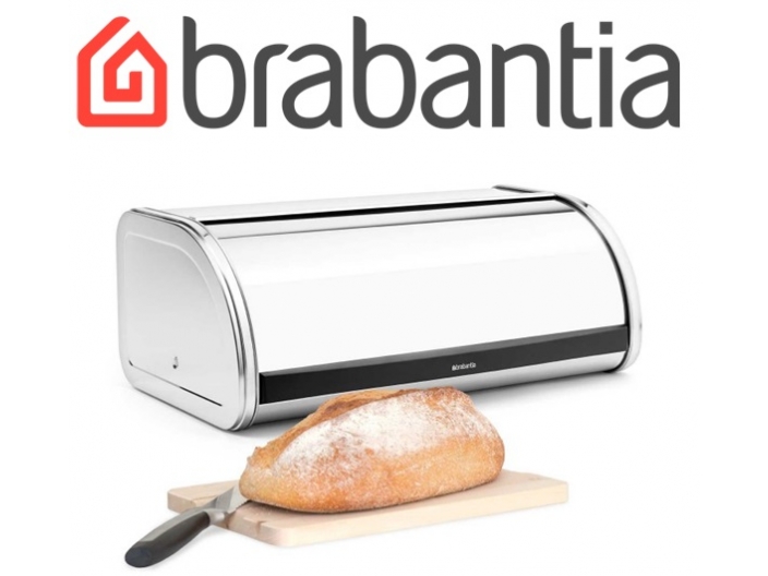 קופסת לחם גדולה, מכסה מתגלגל - מבריק Brabantia