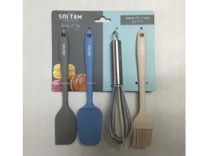 מארז 4 כלי ששת סיליקון לילדים סולתם Soltam