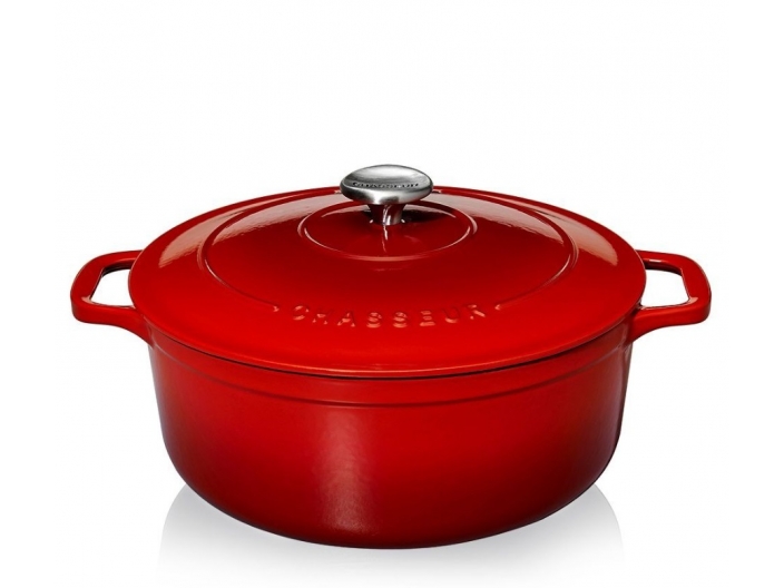 סיר ברזל Chasseur בנפח 2.5 ליטר קוטר 20 ס"מ תוצרת צרפת צבע אדום