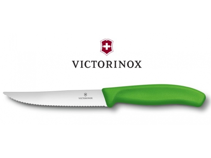 סכין  משוננת ויקטורינוקס 12 ס"מ ירוק