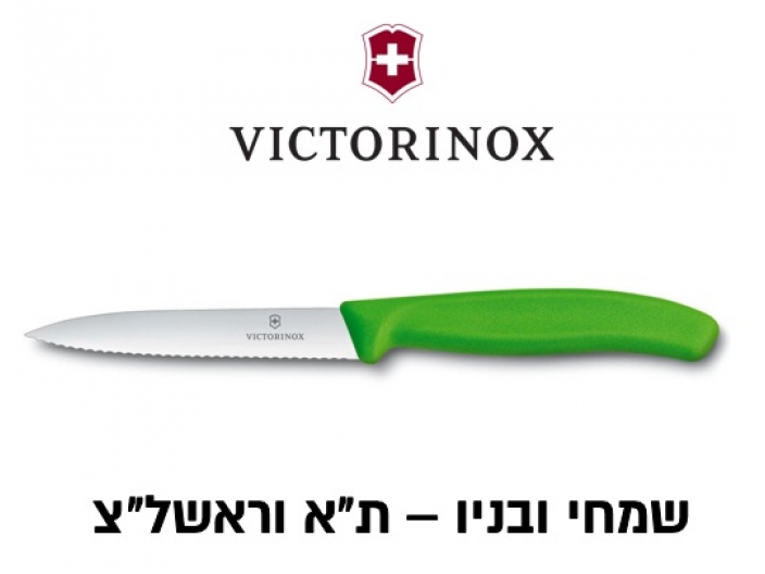 סכין ויקטורינוקס כללית 11 ס"מ - שפיץ משונן ירוק