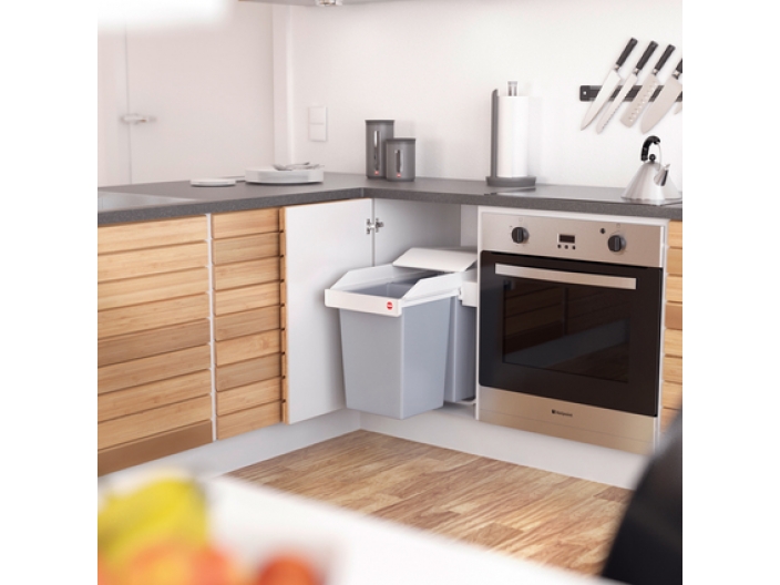 פח אשפה מגירה 28 ליטר Hailo Multi Box Duo L