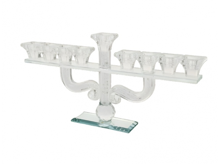 חנוכיה קריסטל דגם כנפיים 19x37 ס"מ