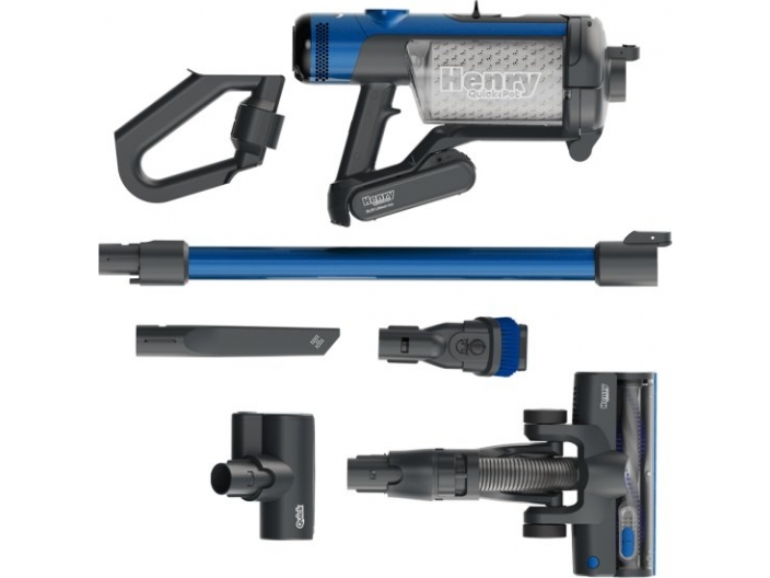 שואב אבק אלחוטי נטען דגם Henry Quick Pet מבית Henry בצבע כחול + ערכת הטבה