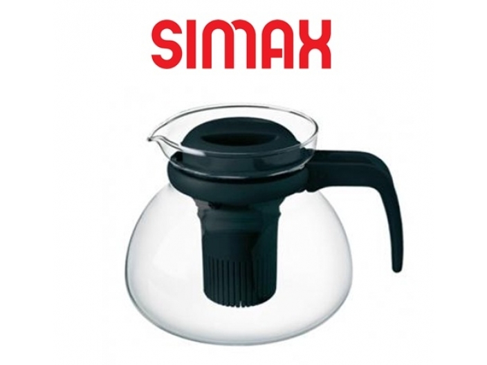 קנקן זכוכית לחליטת תה 1.5 ליטר+מכסה שחור סימקס SIMAX