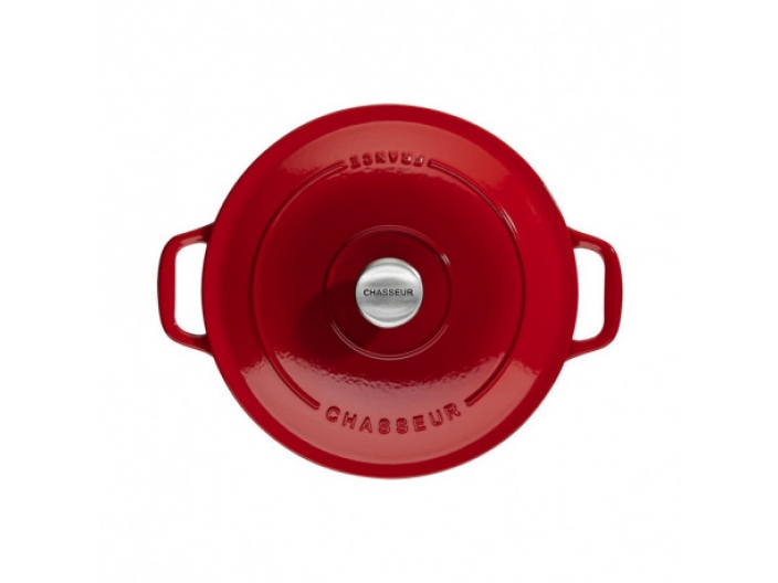 סיר ברזל Chasseur בנפח 2.5 ליטר קוטר 20 ס"מ תוצרת צרפת צבע אדום