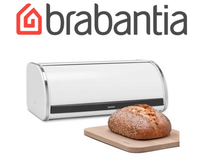 קופסת לחם גדולה, לבנה - מכסה מתגלגל Brabantia