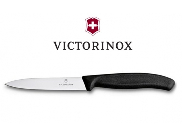 סכין ויקטורינוקס כללית 11 ס"מ - שפיץ חלק שחור