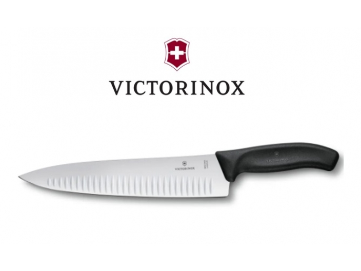 סכין שף עם חריצים באורך 25 סנטימטר Victorinox באריזה