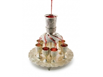 סט מזיגה פיליגרן מוכסף סדרת ונום 8 כוסות