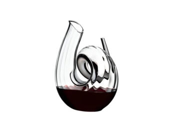 רידל דקנטר קרלי פאטו אמנו שחור לבן אופטיק RIEDEL Curly Fatto A Mano Decanter - White / Black משלוח חינם לבית