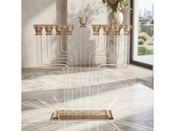 חנוכיה קריסטל 40x44 ס