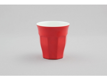 כוס מלמין 177 מ”ל צבע אדום/לבן