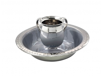 סט נטלה וקערה נירוסטה אפורה