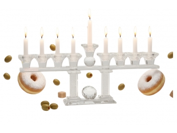 חנוכיה קריסטל יהלום 15x37 ס