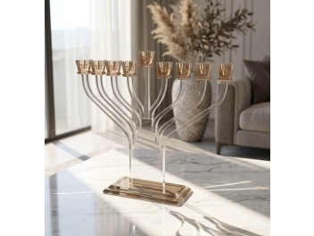 חנוכיה קריסטל 37x35 ס