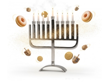 חנוכיה אלומיניום 32 ס”מ סדרת ונציה