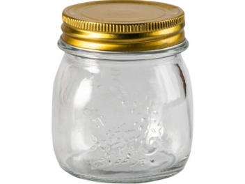 צנצנת זכוכית מכסה זהב 260 מ