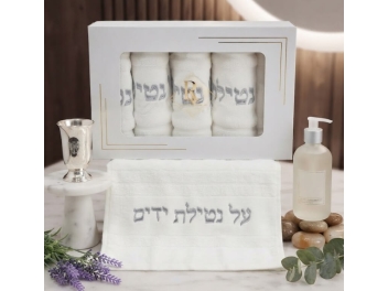 מארז 6 מגבות לנטילת ידיים כסף 31x48 ס