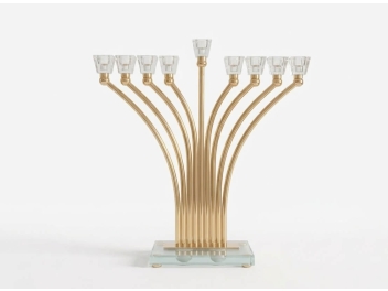 חנוכיה מתכת עם קריסטל 33.5x10x36 ס
