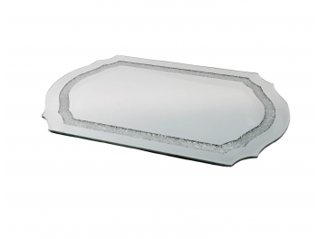 מגש חלה מראה רסיסים לבנים 30x20 ס