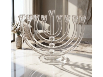 חנוכיה קריסטל 33x27 ס