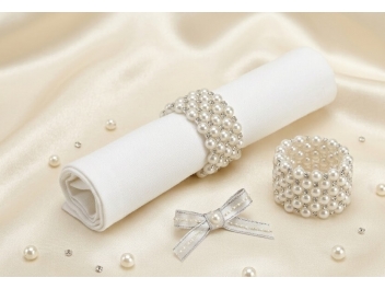 סט 6 טבעות למפיות סיגלית