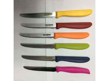 סט 6 סכיני ארקוסטיל לירקות משוננות קצה עגול מעורב