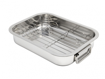 תבנית אפיה נירוסטה עם רשת 41X32 ס