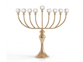 חנוכיה מתכת עם קריסטל 31x13x46 ס