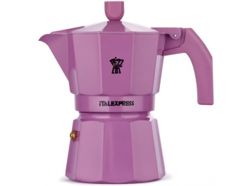 מקינטה אלומיניום 3 כוסות סדרת ITALEXPRESS של Pezzetti בצבע מגנטה פסטל