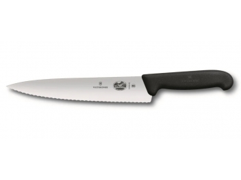 סכין שף להב משוננת 19 סנטימטר וידית Victorinox Fibrox