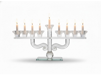 חנוכיה קריסטל דגם כנפיים 19x37 ס