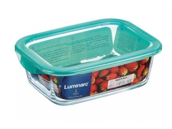 כלי אחסון מלבני עם מכסה 1.970 ליטר Luminarc