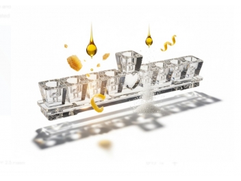 חנוכיית קריסטל פס מידות 27x7 ס''מ