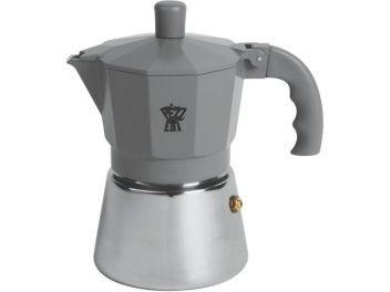 מקינטה אלומיניום 3 כוסות תואם אינדוקציה סדרת Dualexpress של Pezzetti אפור