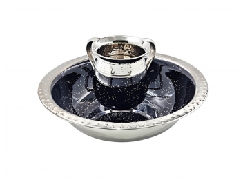 סט נטלה וקערה נירוסטה נוצצת