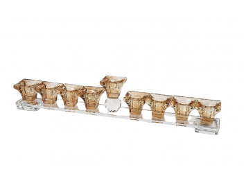 חנוכיה קריסטל לילך 37x7 ס