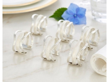 סט 6 טבעות למפיות חצב