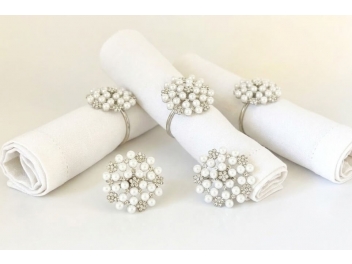 סט 6 טבעות למפיות מרגנית