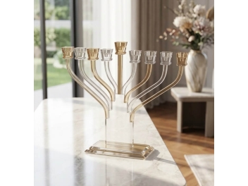 חנוכיה קריסטל 37x35 ס