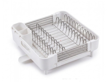 מתקן לייבוש כלים נפתח נירוסטה פלסטיק סולתם דגם B טלסקופי צבע לבן