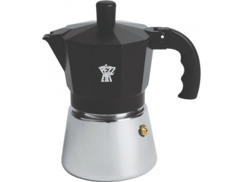 מקינטה אלומיניום 3 כוסות תואם אינדוקציה סדרת Dualexpress של Pezzetti שחור