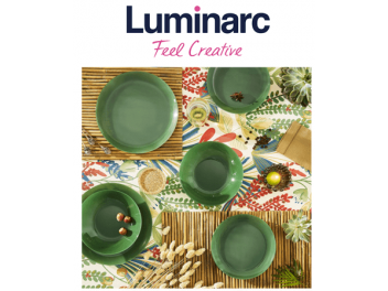 מערכת אוכל 18 חלקים לומינארק Luminarc דגם ארטי ירוק