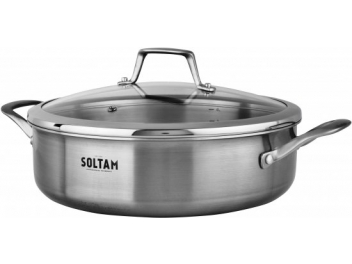 סיר סוטאז 30 ס''מ 6 ליטר Soltam Trio סולתם עם ציפוי פנימי נונסטיק טריו