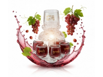 מחלק יין קריסטל 6 כוסיות 22 ס